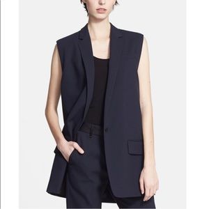Rag & Bone Francois Oversized Navy Wool Vest Small